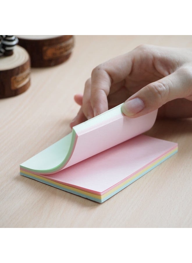 Stickn 480 Sheets 4-Color Fluorescent Sticky Notes, 76*101Mm Memo Pad, Self-Adhesive Message Book, 6-Pack, 33023 - Image 4