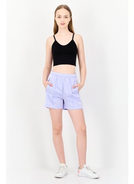 adidas Originals Women Sportswear Fit Training Shorts, Lavender  - Image 4