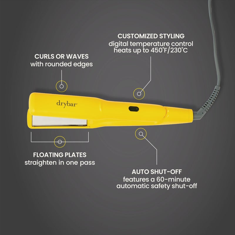 Drybar The Tress Press Straightening Iron 1.25" - Ionic Technology for Smooth, Shiny Hair - Straighten or Wrap Around Barrel to Create Curls, Waves, or Sleek Styles - Image 5