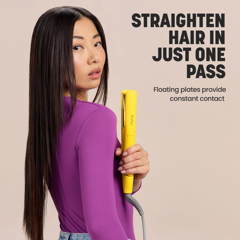 Drybar The Tress Press Straightening Iron 1.25" - Ionic Technology for Smooth, Shiny Hair - Straighten or Wrap Around Barrel to Create Curls, Waves, or Sleek Styles - Image 3
