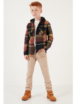 Lela Hooded Double Pocket Plaid Winter Lumberjack Shirt Boy's Shirt CF24W81781  - Image 2