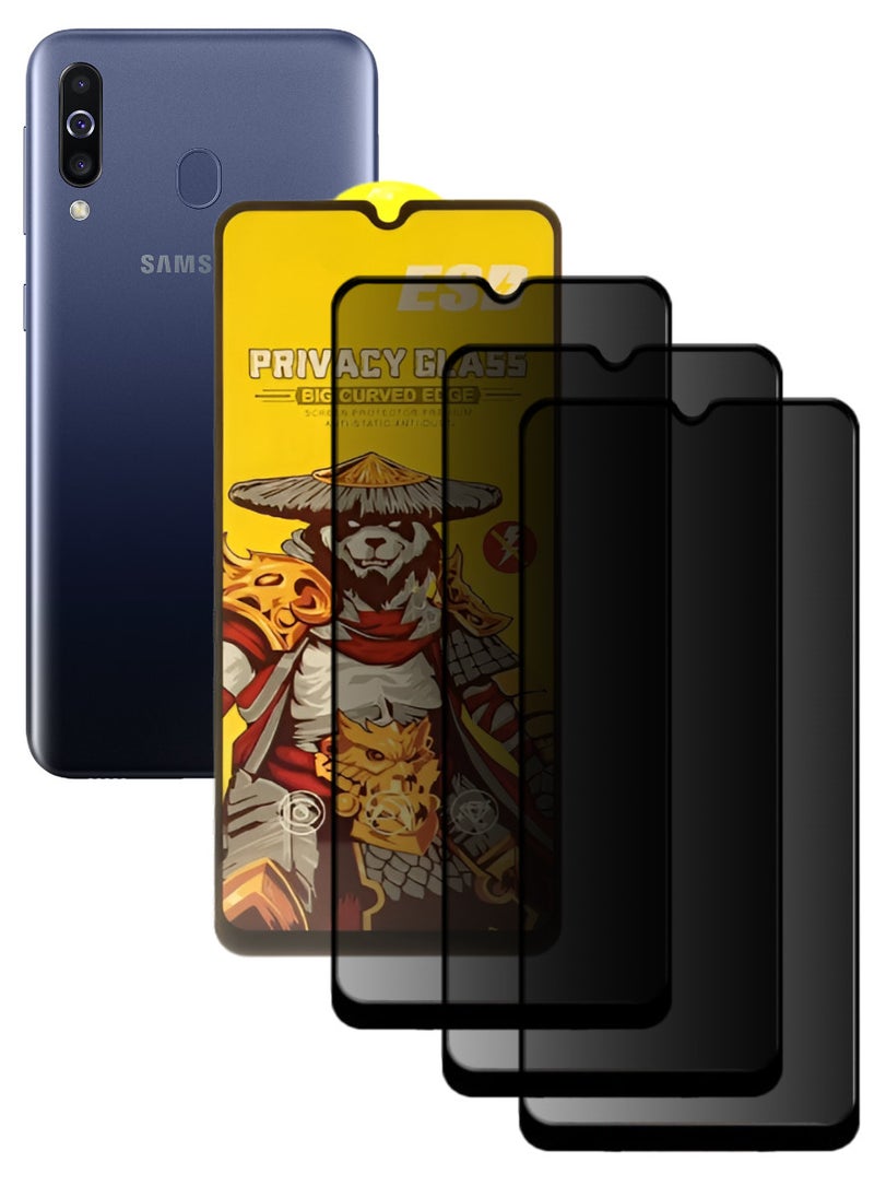 ESD 3 Pieces Tempered Dustproof Privacy Glass Screen Protector Compatible For Samsung Galaxy M30 - Image 1