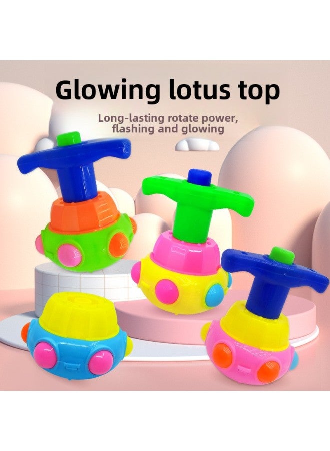 Luminous Lotus Gyro Night Market Stall Hot Sale Puzzle Luminous Gyro Interactive Children's Toy Supply Wholesale-Color:Luminous Lotus Gyro Mixed Hair (800 PCs/box)  - Image 3