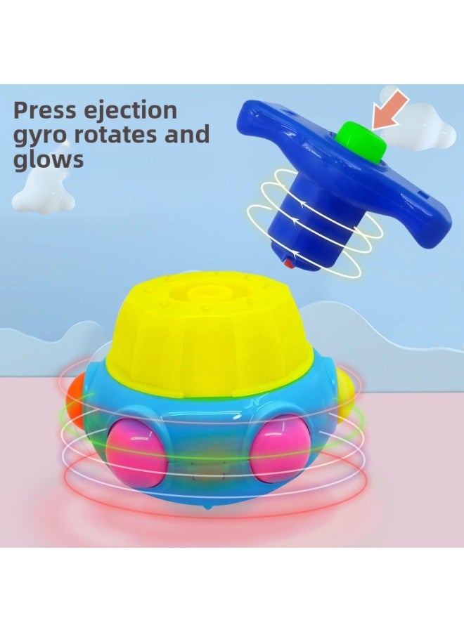 Luminous Lotus Gyro Night Market Stall Hot Sale Puzzle Luminous Gyro Interactive Children's Toy Supply Wholesale-Color:Luminous Lotus Gyro Mixed Hair (800 PCs/box)  - Image 4