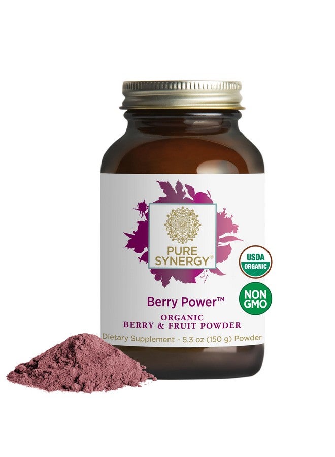 PURE SYNERGY Berry Power | Organic Berry and Fruit Powder | Antioxidant Supplement with Organic Acai, Camu Camu, and Wild Blueberry | for Healthy Aging, Immune, and Skin Support (5.3 oz Powder) - Image 1