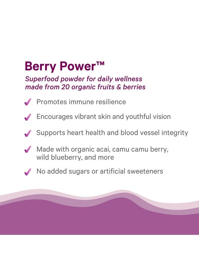PURE SYNERGY Berry Power | Organic Berry and Fruit Powder | Antioxidant Supplement with Organic Acai, Camu Camu, and Wild Blueberry | for Healthy Aging, Immune, and Skin Support (5.3 oz Powder) - Image 4
