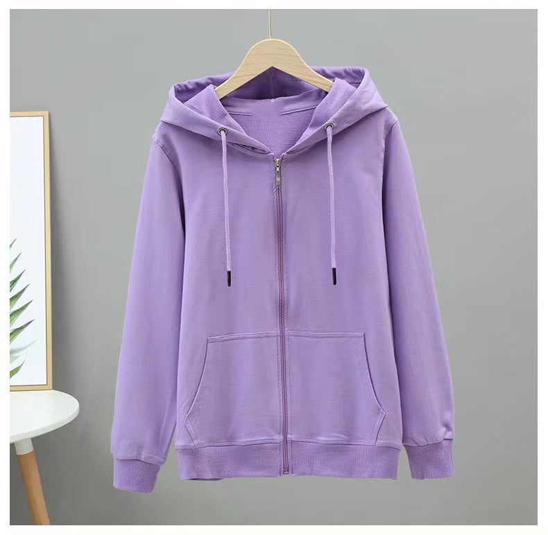 Womens Oversize Casual Fleece Hoodie Purple  - Image 1