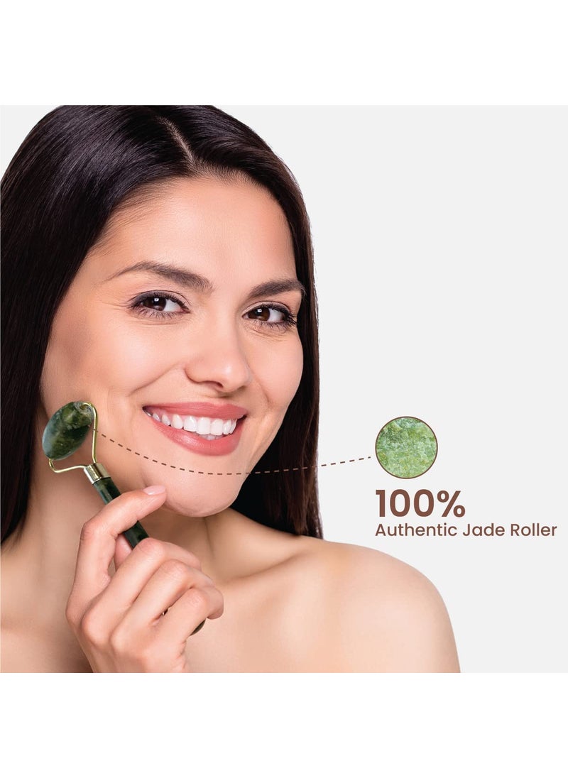 Finalize Finalize Facial Massager Jade Roller Gua Sha Tool 100 Natural Himalayan Stone for Face Neck Healing Skin Wrinkles Face Eye Neck Foot Manual Massage For Women STONE 3D NEW BLUE  - Image 5