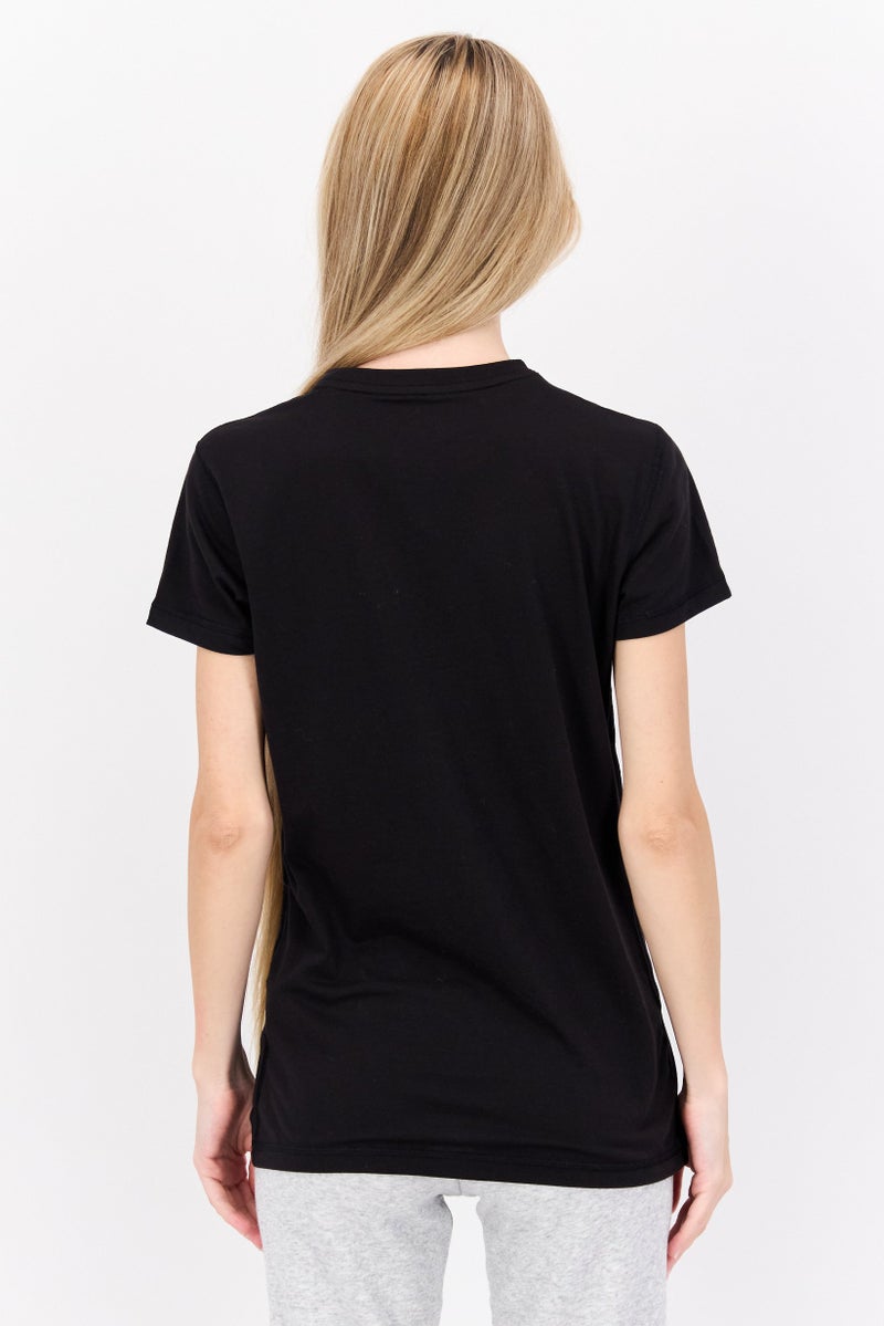 PUMA Women Sportswear Fit Short Sleeve Training T Shirt, Black  - Image 3
