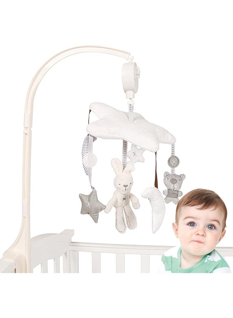 NNEWVANTE Baby Crib Mobile for Boys Girls with Musical Box,Sleep Soother,Crib Mobile Arm Fits Standard Crib Rail,Nursery Toys for Newborn Ages 0 and Older - Image 1