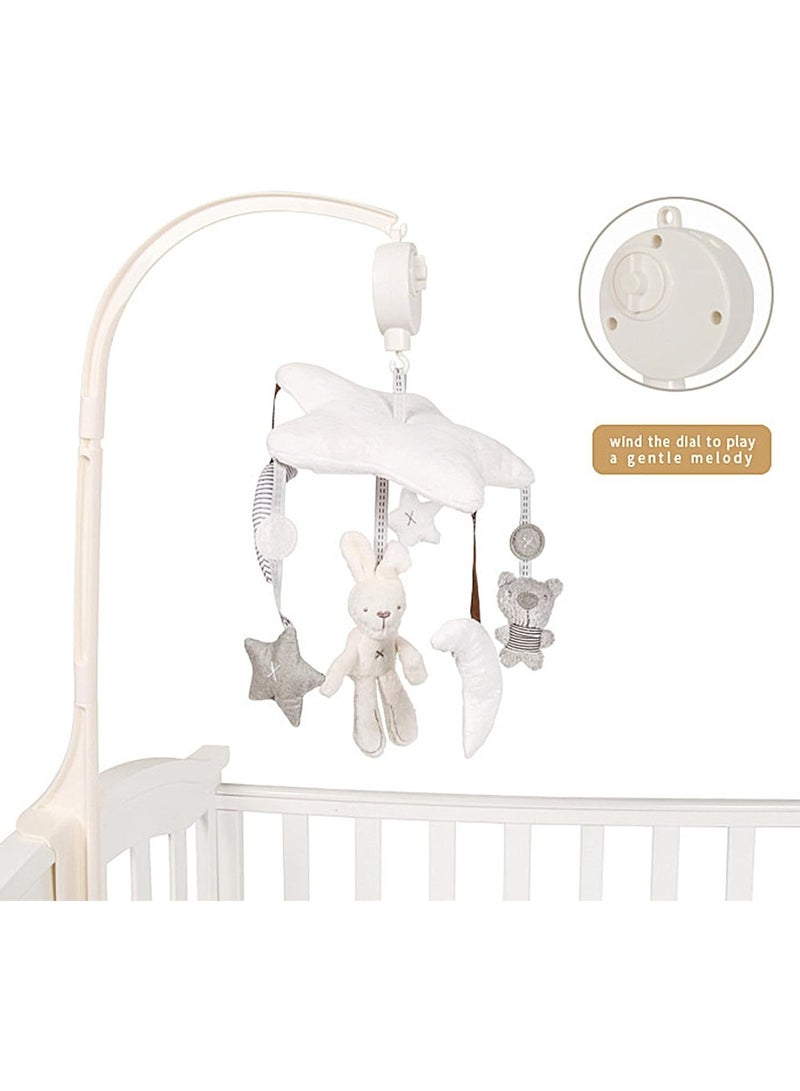 NNEWVANTE Baby Crib Mobile for Boys Girls with Musical Box,Sleep Soother,Crib Mobile Arm Fits Standard Crib Rail,Nursery Toys for Newborn Ages 0 and Older - Image 4