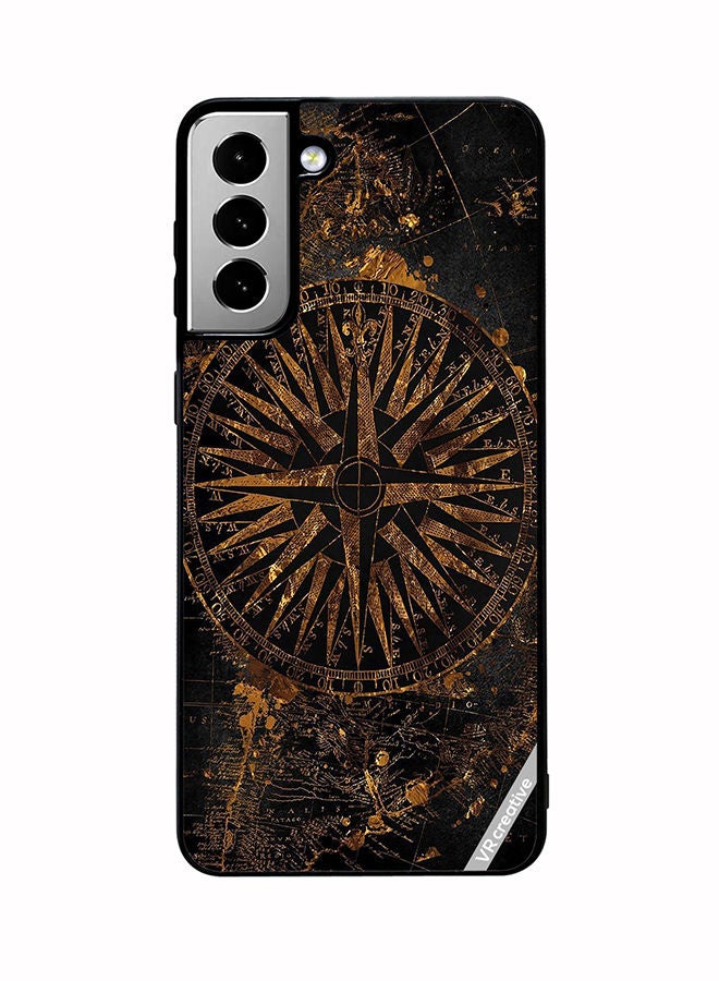VR CREATIVE Protective Case Cover For Samsung Galaxy S21 FE 5G Brown Shield Design Multicolour - Image 1