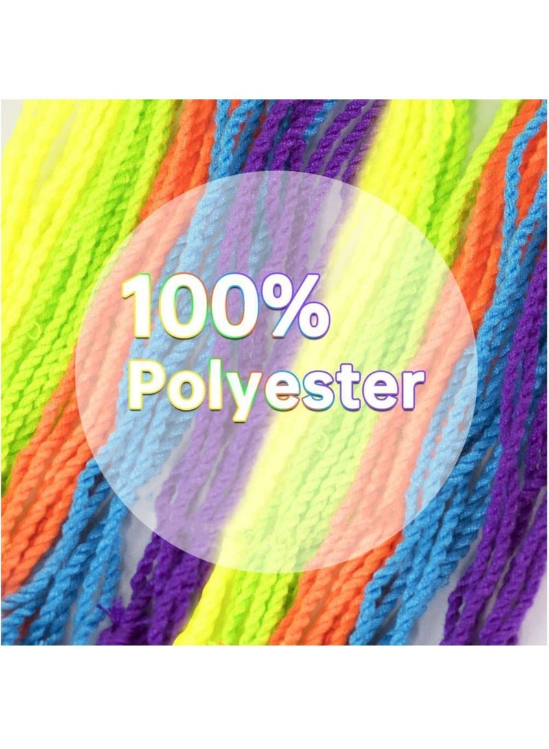NIBEMINENT 100% Polyester Professional Yoyo Strings for Responsive and Non Yoyos - Pack of 25, Blue, Green, White, Yellow, Orange - Image 4