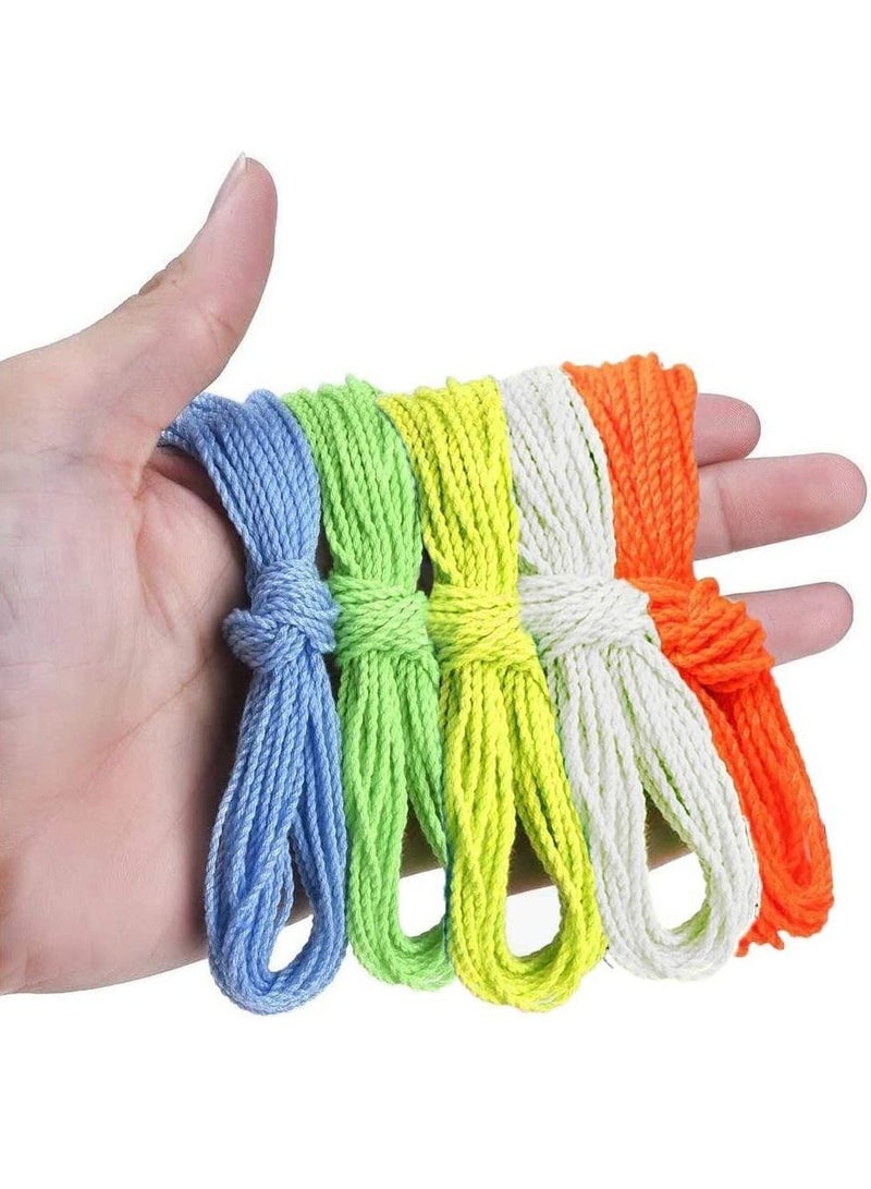 NIBEMINENT 100% Polyester Professional Yoyo Strings for Responsive and Non Yoyos - Pack of 25, Blue, Green, White, Yellow, Orange - Image 3