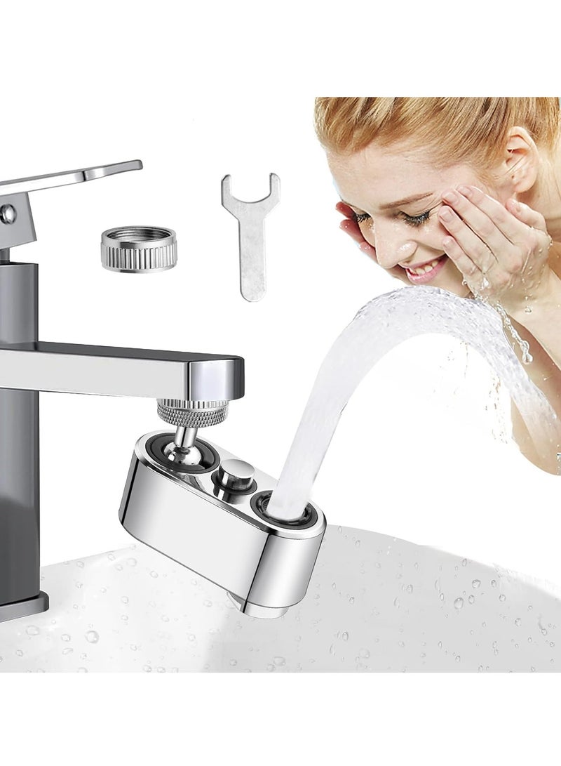 KASTWAVE Swivel Faucet Extender with 2 Water Outlet Modes, 1080° Universal Sink Water Filter Aerator, Rotatable Splash Filter Extension, Replaceable Faucet Aerator for Bathroom, Kitchen  - Image 1