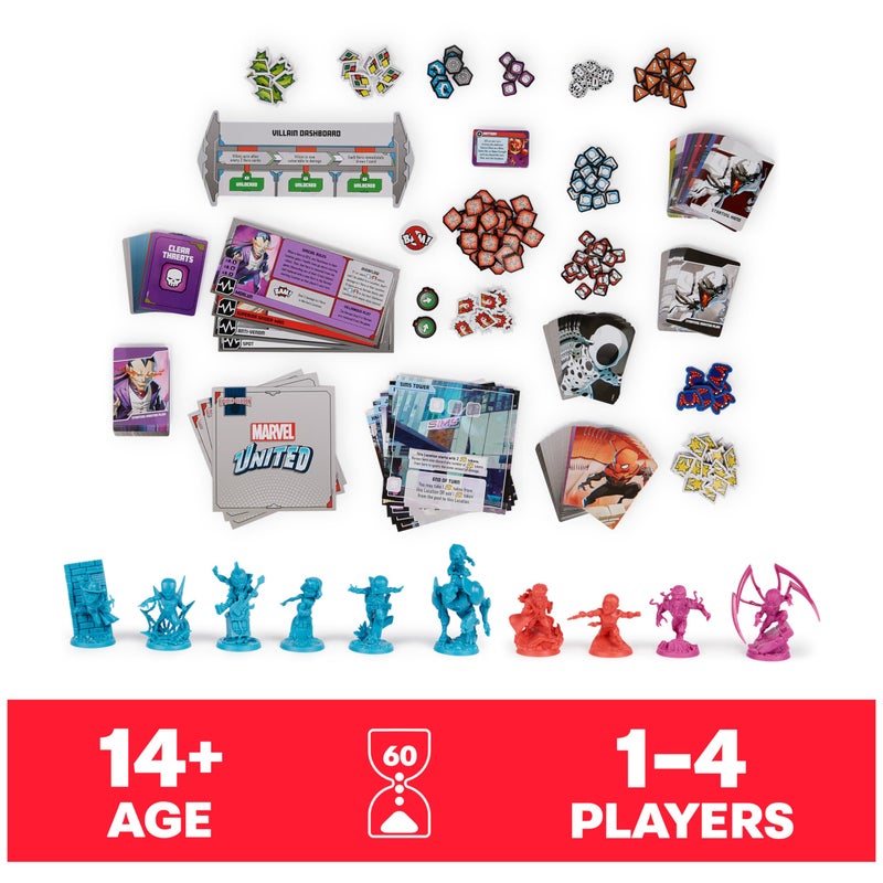 Spin Master Games, Marvel United: Spider-Geddon, Strategy Board Game, Collectible Spider Man Figurines, Easter Gift, 1-4 Players, for Ages 14 & Up - Image 2