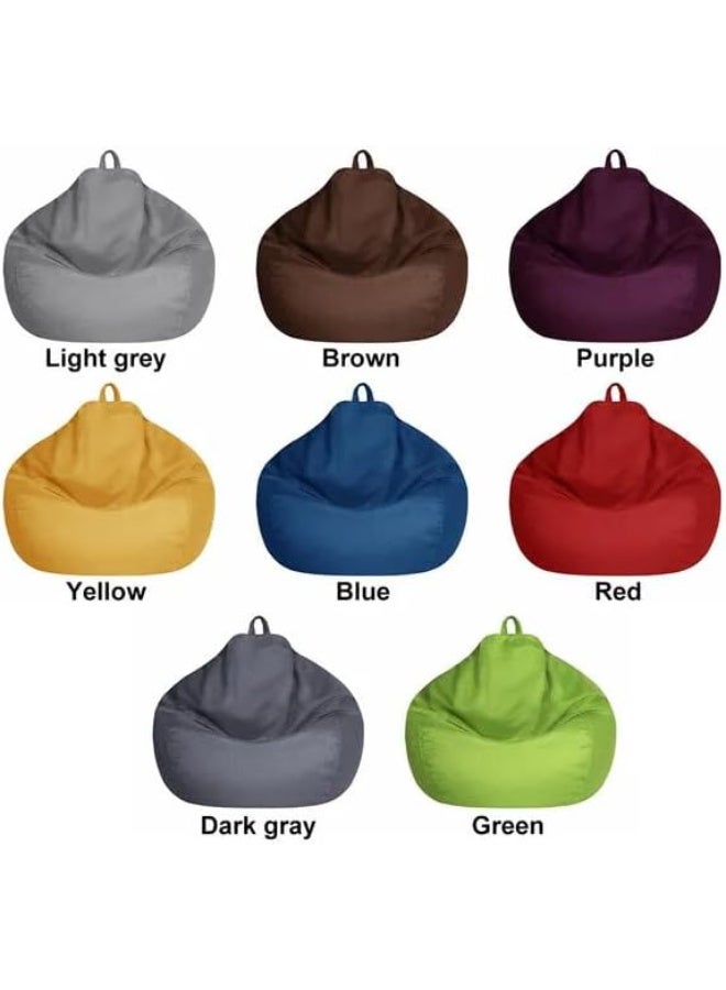 Harmony Home Classic Bean Bag Chair | Round Linen Fabric Bean Bag with Polystyrene Beads | Soft, Durable & Lightweight Seating for Home, Lounge, Bedroom & Living Room (XL Size, Grey) - Image 3