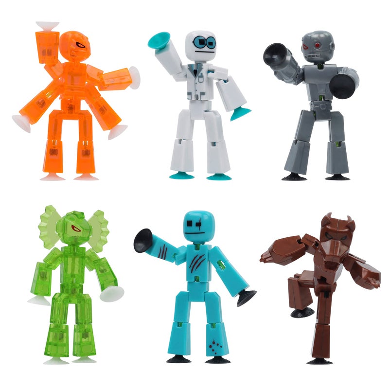 Zing Stikbot Monster Werewolf & Cyborg Pack, Set of 6 Stikbot Collectable Monster Action Figures, Stop Motion Animation, Great for Kids Ages 4 and Up - Image 1