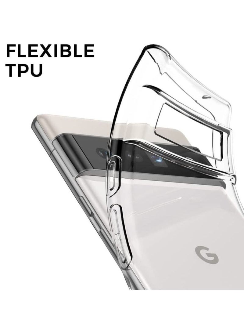 CATANES 2Pack for Pixel 6 Pro Clear Case and Screen Protector 360 Degree Front and Back Protection Shockproof Soft TPU with Anti-Scratch Tempered Glass  - Image 4