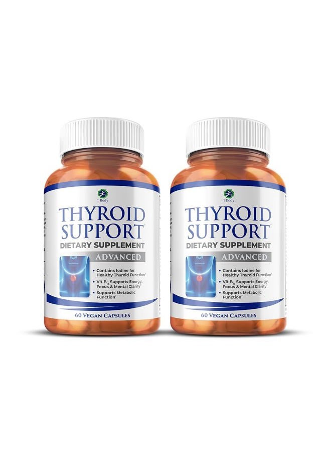 1 Body Thyroid Support Formula (2 Pack) – Iodine & Selenium Supplement for Energy & Focus - Image 1