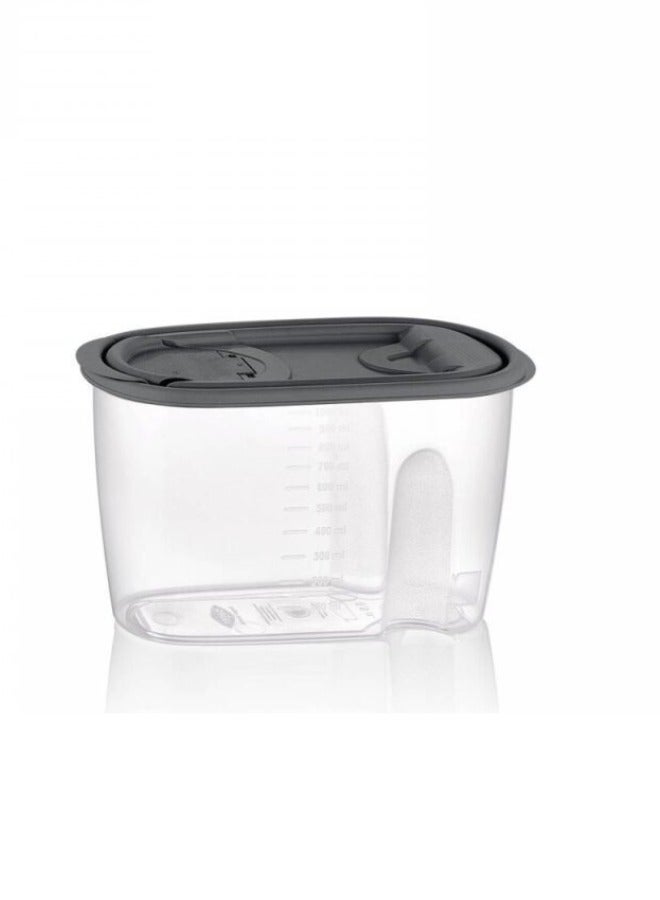 باجار حاوية تخزين طعام قابلة لإعادة الاستخدام بغطاء قابل للإزالة مصنوع من البلاستيك الصحي بسعة1 لتر - يمكنها تنظيم الطعام والتوابل والحبوب والمكسرات -(لون عشوائى) - Image 4