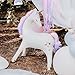 PartyDeco Giant Standing Unicorn Balloon PartyDeco 375x34 Inch Stylish White SelfStanding Unicorn Foil Balloons 3D Rainbow Party Supplies Girl Birthday Baby Shower Decorations - Image 4