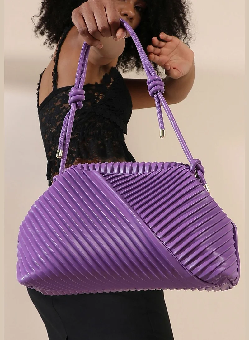 Haute Sauce Solid Adjustable Regular Faux Leather Hand Bag For Women