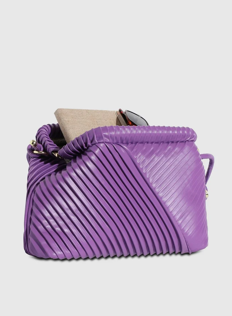 Haute Sauce Solid Adjustable Regular Faux Leather Hand Bag For Women