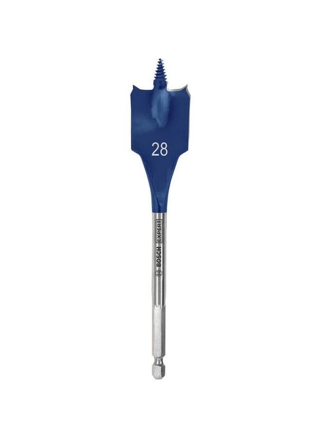 BOSCH Expert Self-Cut Speed Spade Drill Bit Silver and Blue 28 x 152mm JE2 608 900 324 - Image 1