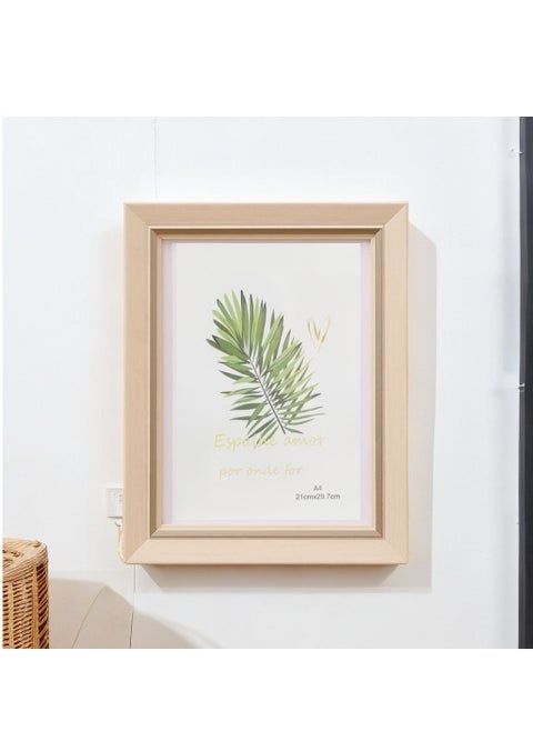 مجموعة من 2 إطار صور A3، إطار صور مستطيل بسيط، 30 × 42 سم، بيج