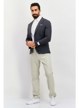 SELECTED Men Slim Fit Plaid Semi-Formal Blazer, Grey  - Image 4