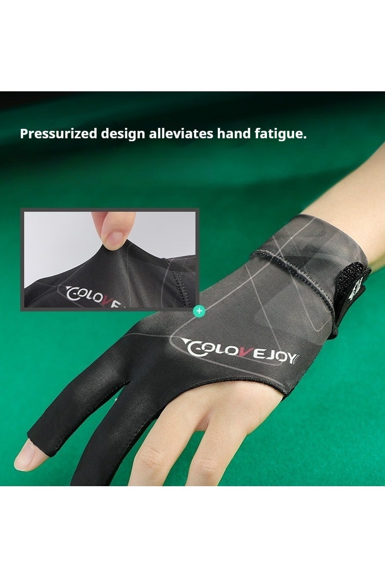 جولوف جوي قفازات سنوكر - قابلة للتهوية ومقاومة للانزلاق بثلاثة أصابع، تمتص العرق، مناسبة للبلياردو/البلياردو (عبوة واحدة) - Image 4