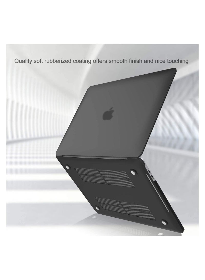 Procases - Hard Shell Case for MacBook Pro 13 inch 2022 2020 2019 2018 2017 2016 Release A2338 M1 A2289 A2251 A2159 A1989 A1706 A1708, Cover for MacBook Pro 13 inch with/Without Touch Bar -Black - Image 1