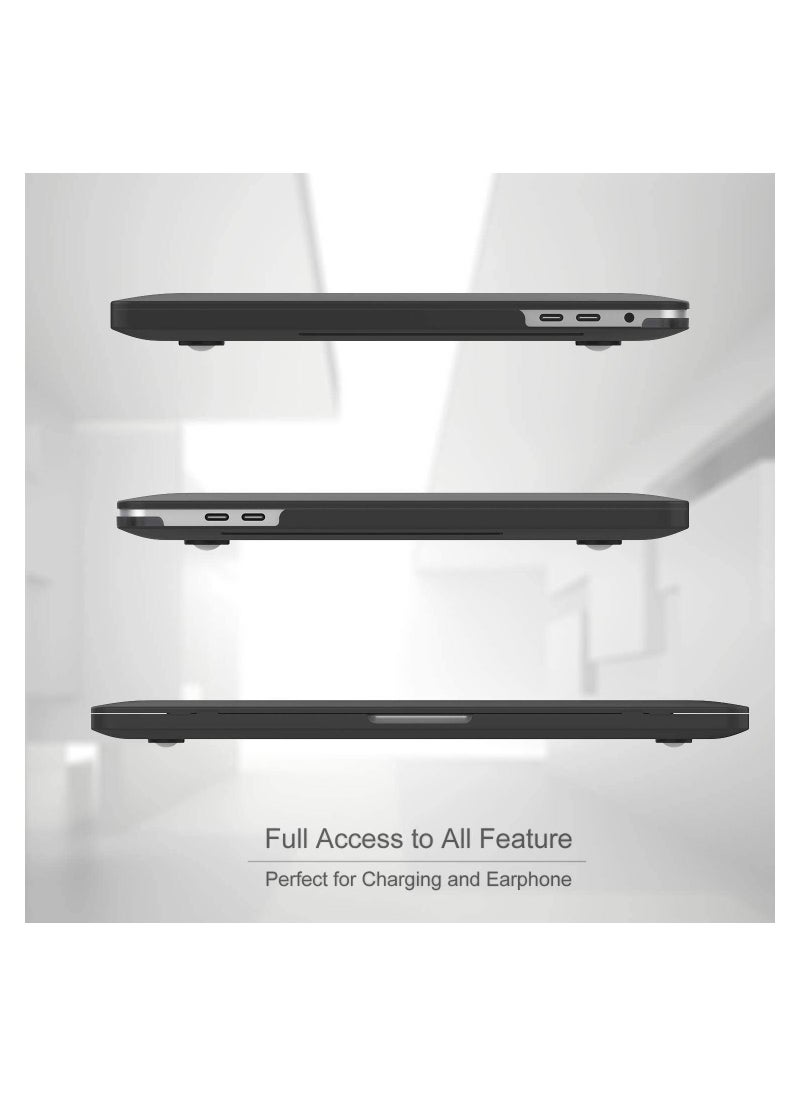 Procases - Hard Shell Case for MacBook Pro 13 inch 2022 2020 2019 2018 2017 2016 Release A2338 M1 A2289 A2251 A2159 A1989 A1706 A1708, Cover for MacBook Pro 13 inch with/Without Touch Bar -Black - Image 1