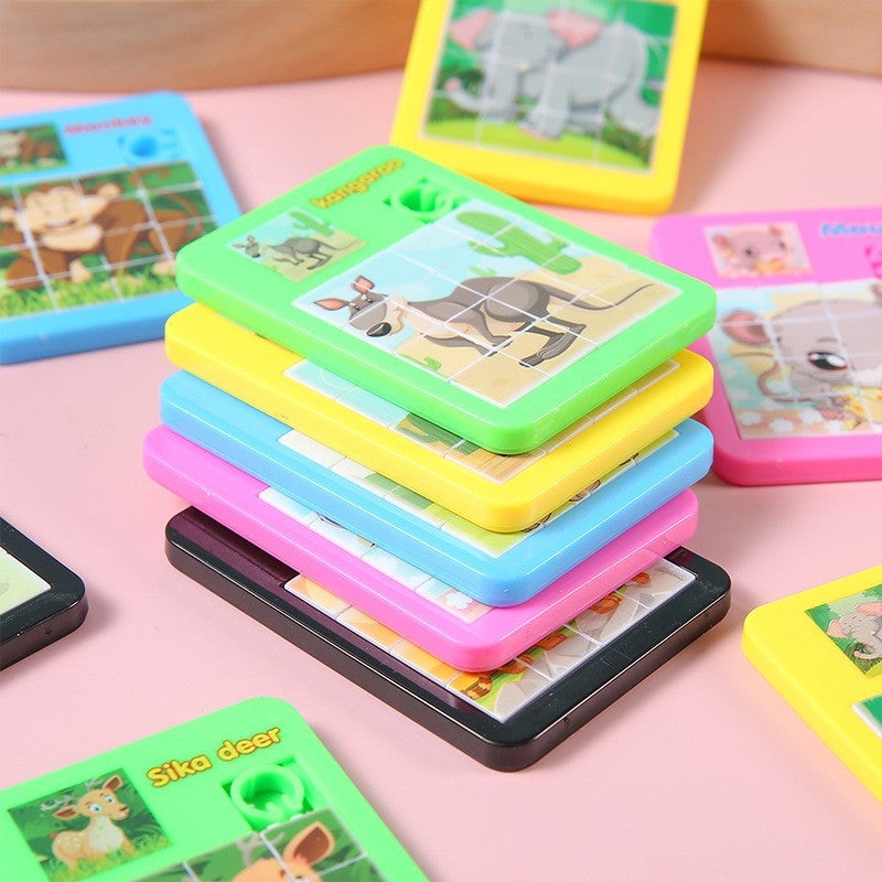 Cartoon Animal Sliding Puzzle Huarong Road 16 Grid Maze Educational Small Toy Children'S School Kindergarten Gift - Image 5