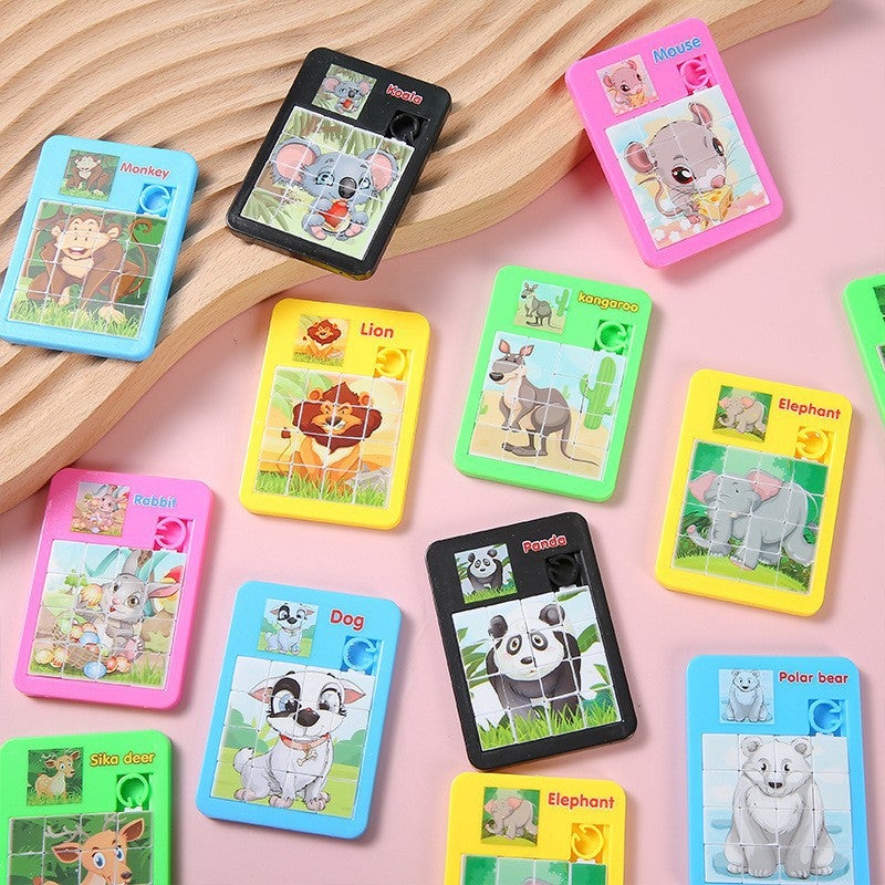 Cartoon Animal Sliding Puzzle Huarong Road 16 Grid Maze Educational Small Toy Children'S School Kindergarten Gift - Image 4