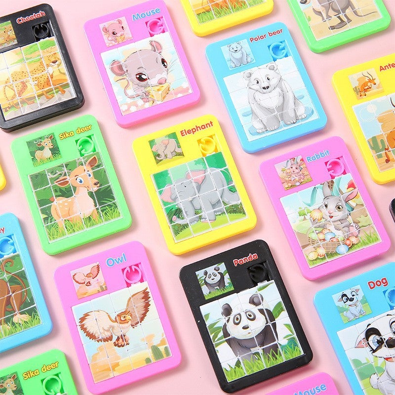 Cartoon Animal Sliding Puzzle Huarong Road 16 Grid Maze Educational Small Toy Children'S School Kindergarten Gift - Image 3