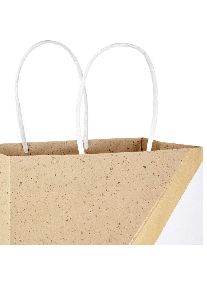 هولمارك أكياس هدايا ورقية متوسطة الحجم من هولمارك، مقاس 9 بوصات (عبوة من 8 قطع - بيضاء وكرافت) لعيد الفصح، وأعياد الميلاد، وعيد الأم، وحفلات الزفاف، والتخرج، وحفلات استقبال المواليد الجدد، وحفلات الزفاف، وحزم الرعاية، والمزيد - Image 3