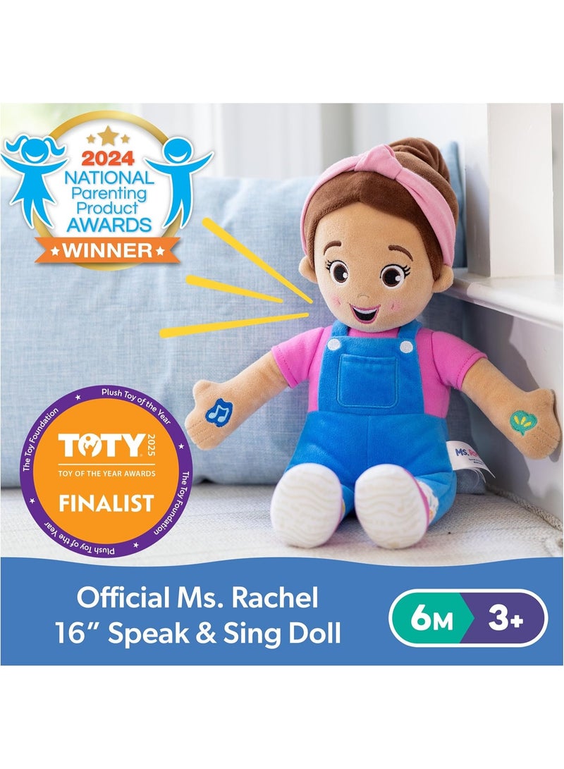 Ms. Rachel Official Speak & Sing Doll, 45cm Tall Interactive Toy with 4 Songs & 16+ Phrases, Toddler Toys for Girls & Boys Ages 6 Months to 3+ Years - Image 2