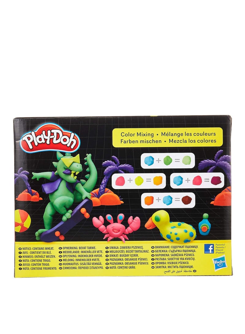 بلاي دوه مجموعة ألوان نيون من بلاي دو؛ عبوة من 8 علب بلاي دو سعة 2 أونصة، ألعاب للأطفال من عمر سنتين فما فوق، ألعاب فنية وحرفية للأطفال، ألعاب إبداعية - Image 3