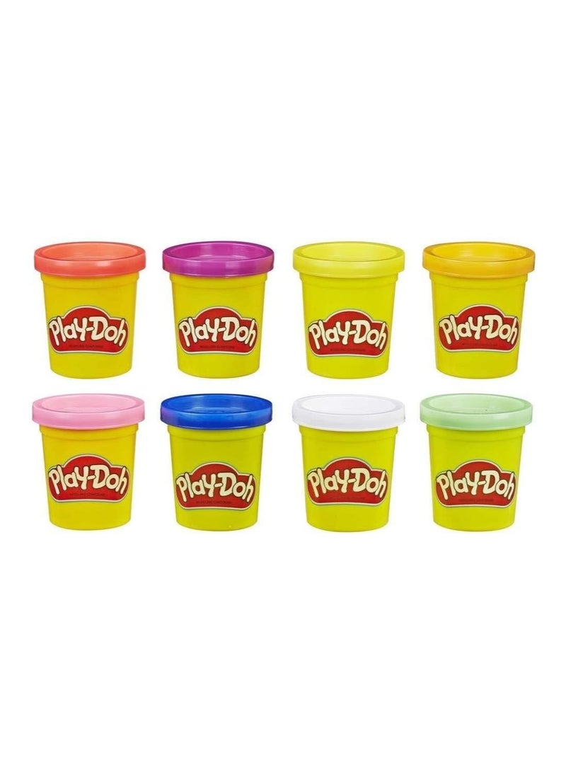 بلاي دوه مجموعة ألوان نيون من بلاي دو؛ عبوة من 8 علب بلاي دو سعة 2 أونصة، ألعاب للأطفال من عمر سنتين فما فوق، ألعاب فنية وحرفية للأطفال، ألعاب إبداعية - Image 4
