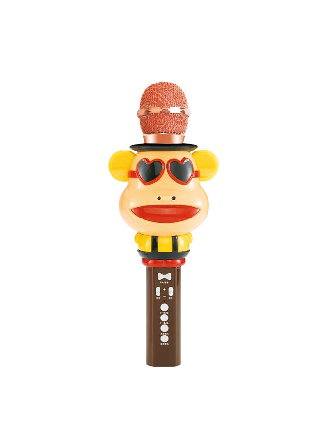 Hot Wireless Bluetooth Karaoke Microphone Children's Home Cartoon Toy Microphone Audio Integrated Karaoke Treasure - Image 1