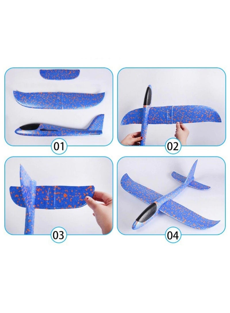 2-Pack Large Foam Airplane, 45cm Hand Throwing Glider Plane Toy, Outdoor Flying Sport Foam Plane Birthday Party Gifts for Kids Boys Girls - Image 4