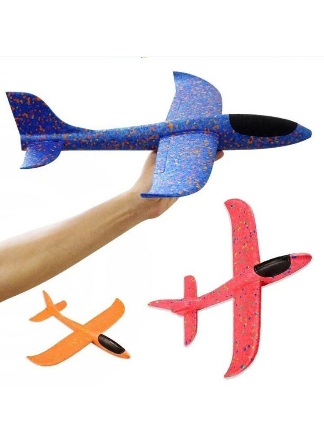 2-Pack Large Foam Airplane, 45cm Hand Throwing Glider Plane Toy, Outdoor Flying Sport Foam Plane Birthday Party Gifts for Kids Boys Girls - Image 2