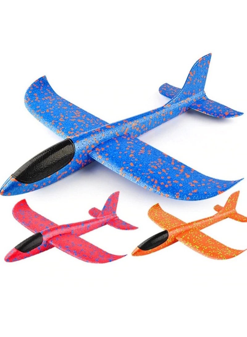 2-Pack Large Foam Airplane, 45cm Hand Throwing Glider Plane Toy, Outdoor Flying Sport Foam Plane Birthday Party Gifts for Kids Boys Girls - Image 3