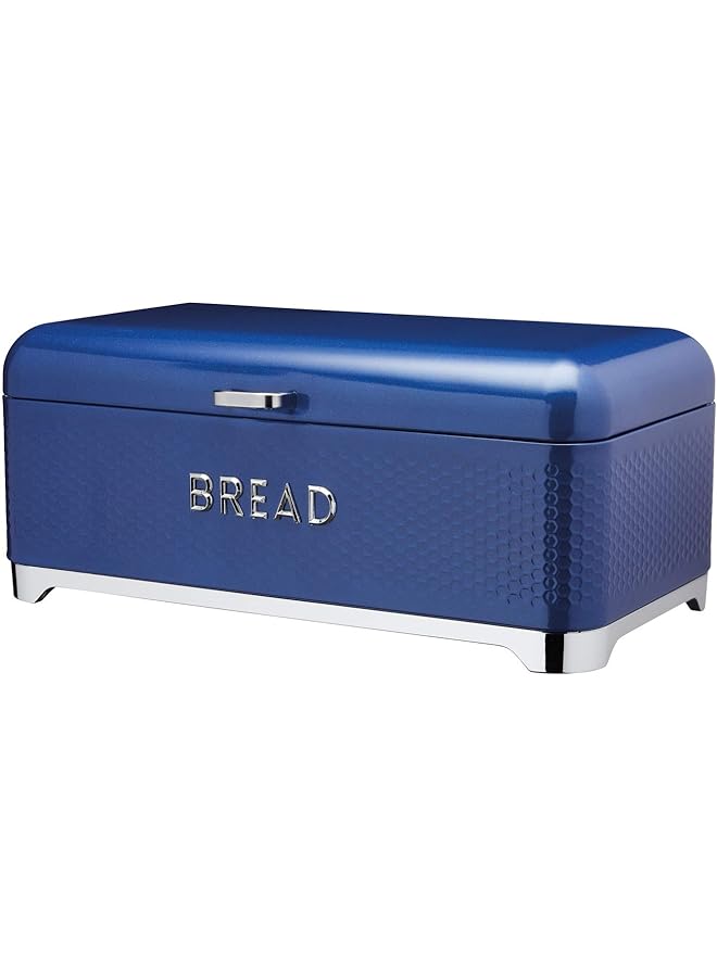 KitchenCraft Lovello Midnight Navy Bread Bin 42X22X18Cm Gift Tagged - Image 1