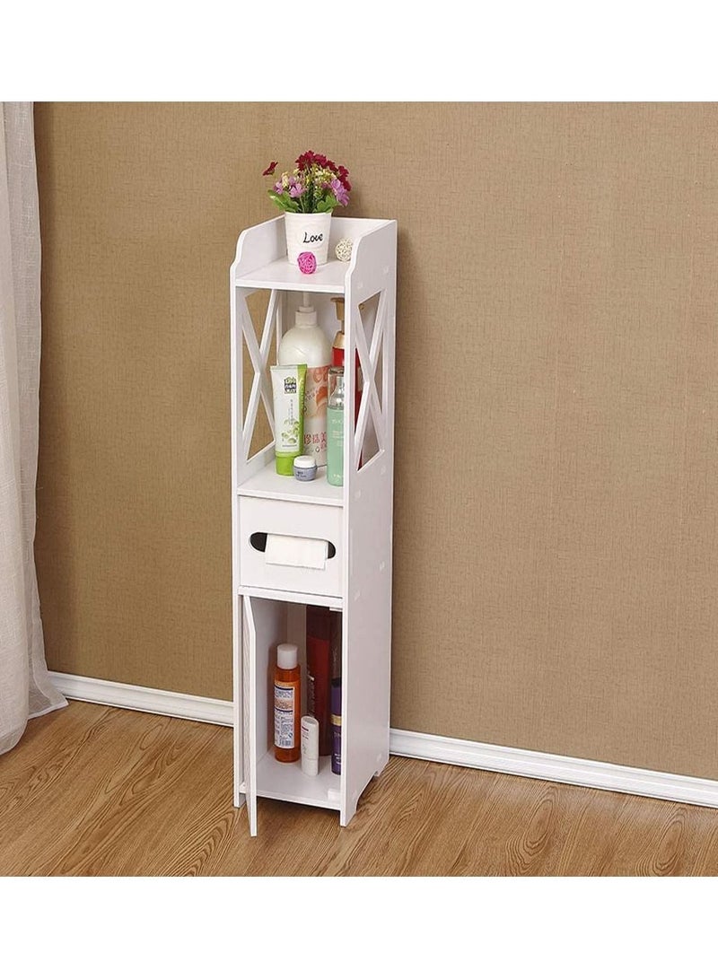 LINGWEI Bathroom Cabinets Corner Shelf Tissue Rack Storage Organizer Towel Holder Toilet Vanity Cabinet - Image 2