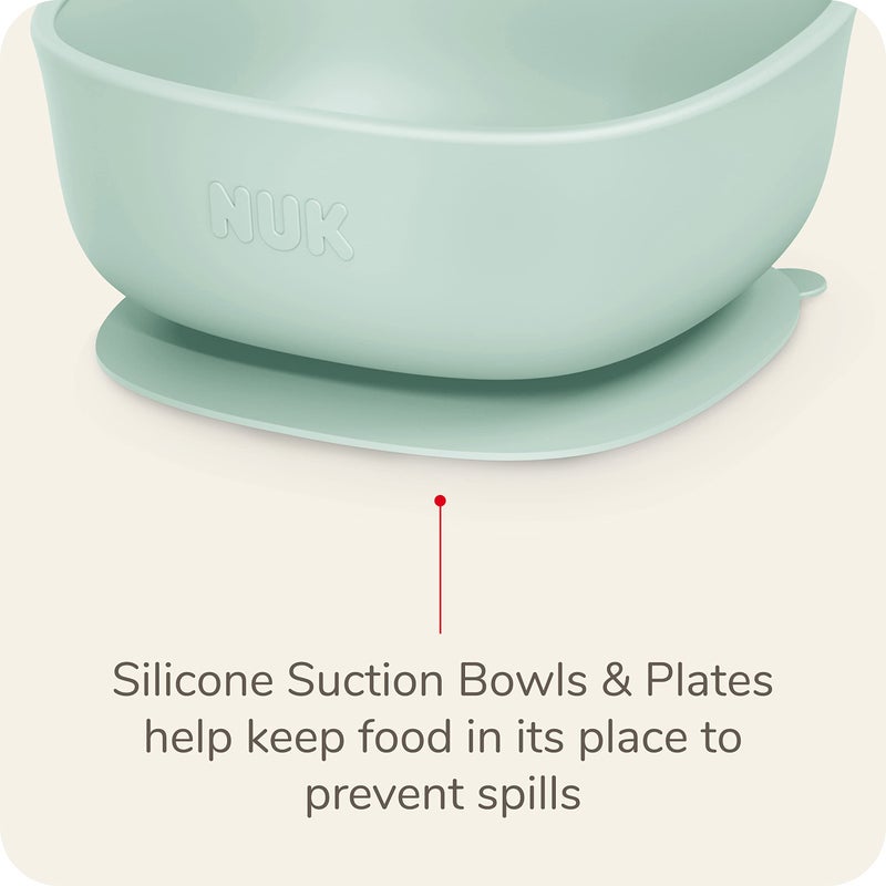 NUK Silicone Baby Suction Plates, Durable Suction Feature Helps Reduce Spills, Microwave & Dishwasher Safe, BPA-Free, Pack of 2 - Image 3