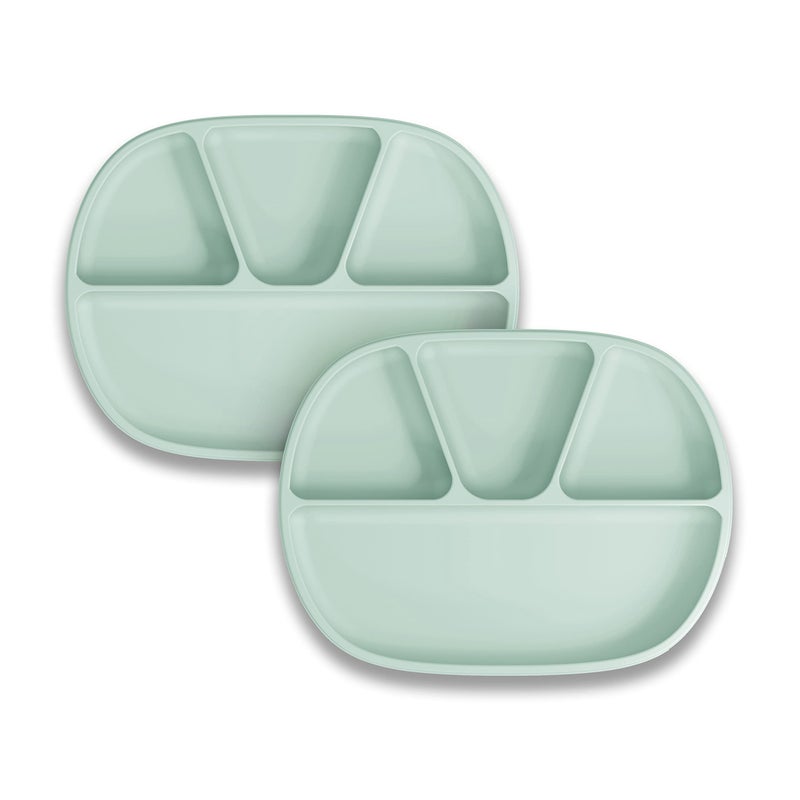 NUK Silicone Baby Suction Plates, Durable Suction Feature Helps Reduce Spills, Microwave & Dishwasher Safe, BPA-Free, Pack of 2 - Image 1