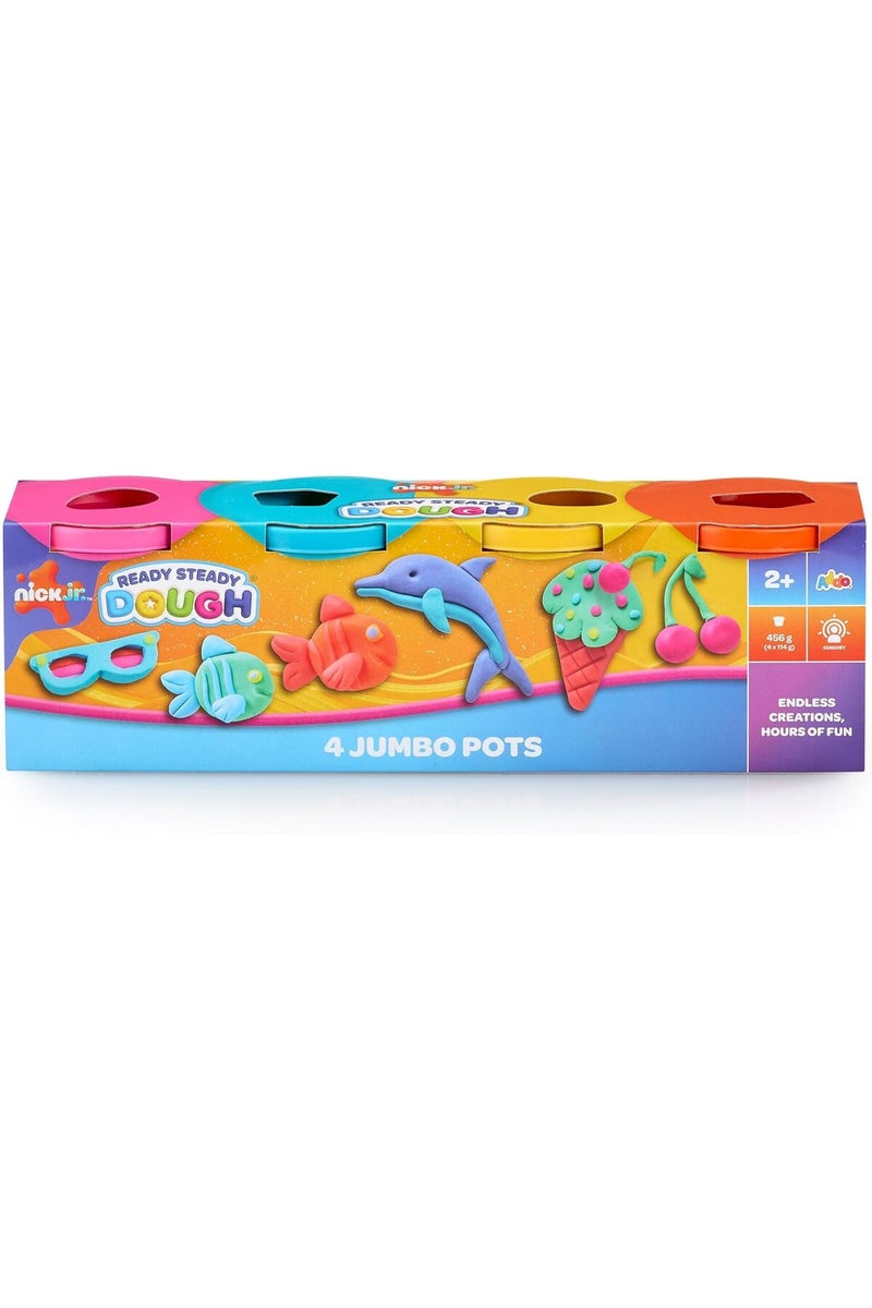 ADDO Nick Jr. Ready Steady Dough 4 Jumbo Pots (4 x 114 g) - Image 1